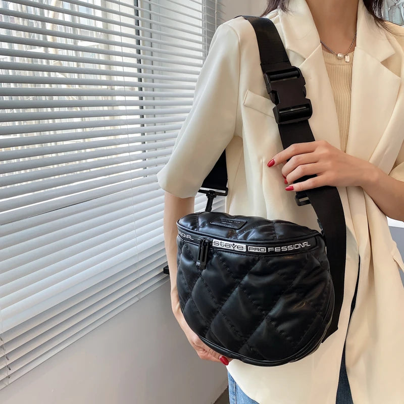 Women's Leather Crossbody Bag - Fashionable and Lightweight