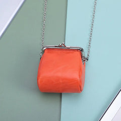 Red Envelope Japanese Leather Bag with Metal Chain