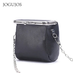 Red Envelope Japanese Leather Bag with Metal Chain