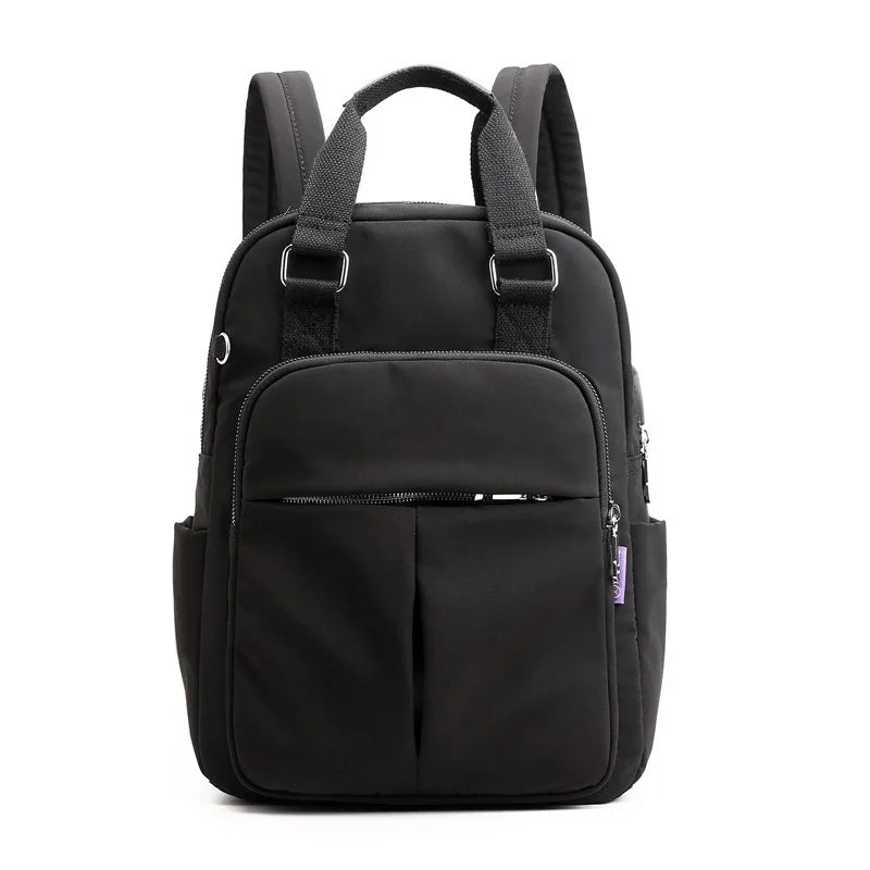 Women's USB Rechargeable Backpack Handbag High Capacity College Style Bag