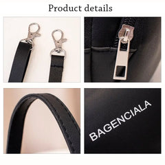 Letter Printing Totes Shoulder Bag for Women PU Leather Crossbody Messenger Bags
