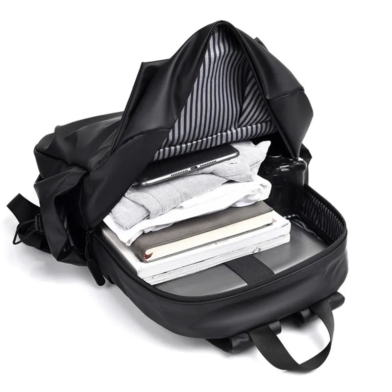 Men Backpack Solid Travel Rucksack Laptop Business School Backpack