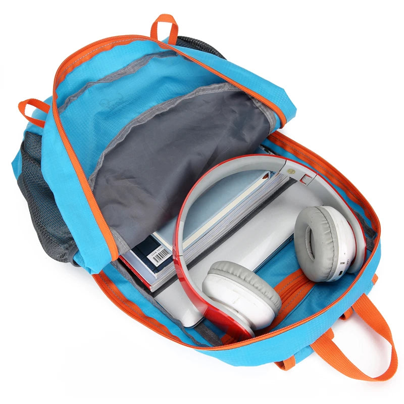 Men's Lightweight Foldable Backpack Waterproof Outdoor Hiking Bag