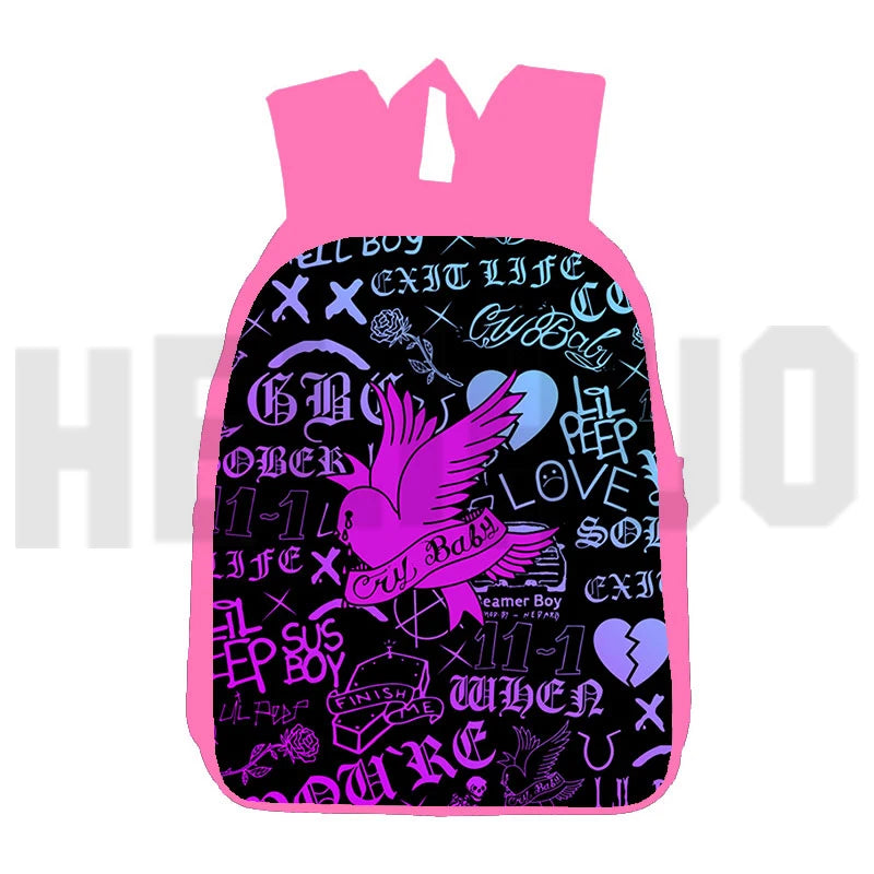 Lil Peep 3D Backpack Women Men Student Anime Travel Large Capacity Mochila