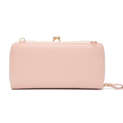Litchi Grain Messenger Bag Zipper Mobile Phone Bag Women's Shoulder Clutch