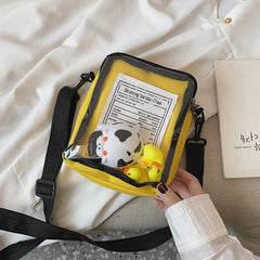 Girl Cartoon Jelly Shoulder Messenger Bag