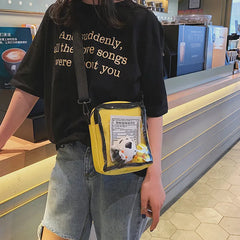 Girl Cartoon Jelly Shoulder Messenger Bag