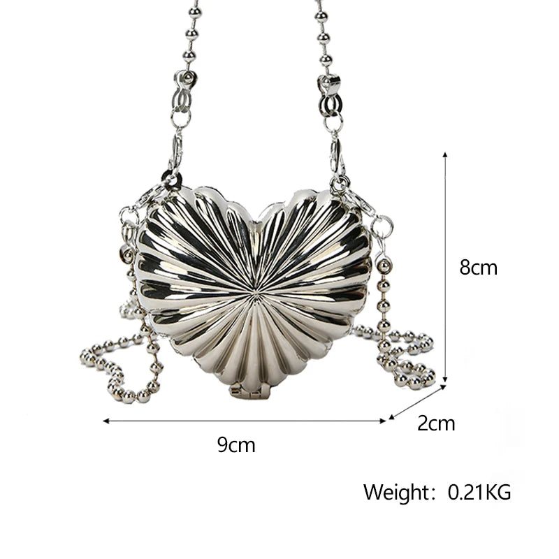 Love Heart Handbags Mini Evening Crossbody Bag