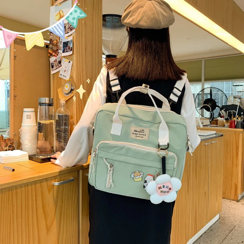 Multifunctional Backpack Teenage Girl Travel Bag Female Schoolbag