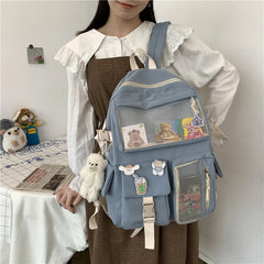 Woman Backpack High Waterproof Nylon School Bag for Teenage Girls