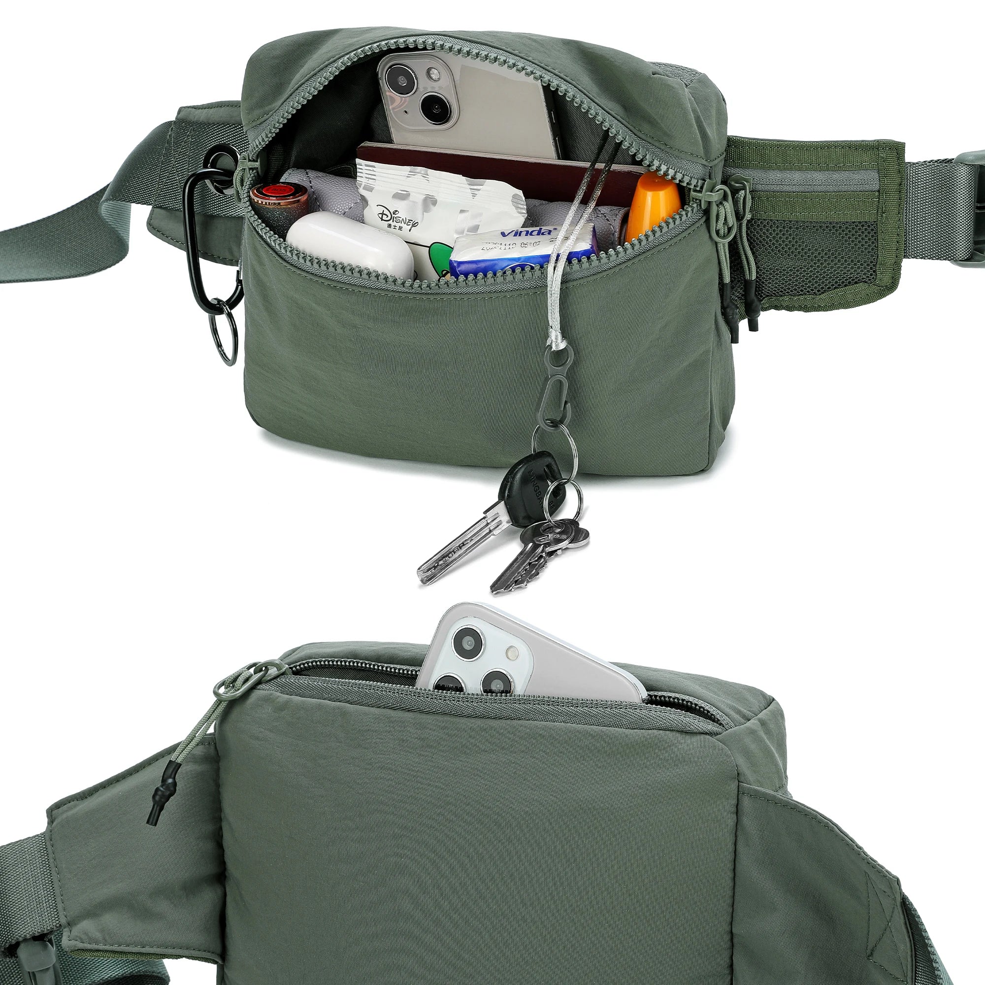 Lu-u Sports Leisure Waist Bag for Men and Women