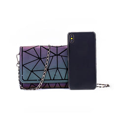 Luminous Crossbody Bag Chain Shoulder Messenger Geometric Purse