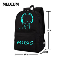 Luminous School Bags For Boy Starry Sky Student Backpack Daypack 15-16 Inch