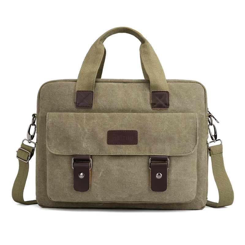 Canvas Business Men's Briefcase Male Shoulder Bag Messenger Bag