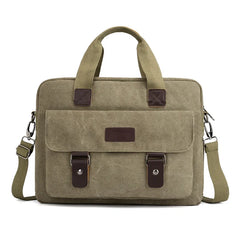 Canvas Business Men's Briefcase Male Shoulder Bag Messenger Bag