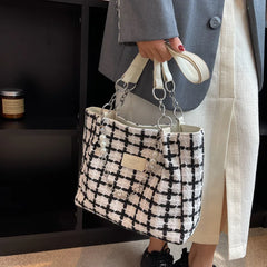 Chain Knit Tote Bag Large Capacity Crossbody Bags For Women