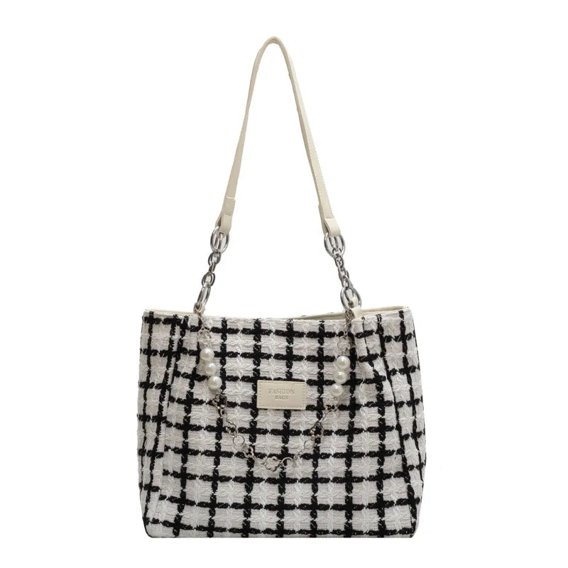 Chain Knit Tote Bag Large Capacity Crossbody Bags For Women