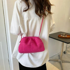 Women's Towel Bag Handbag Chain Shoulder Bucket Bag