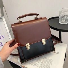 Women's Leather Backpack Casual Travel Retro Large Capacity Bag B333