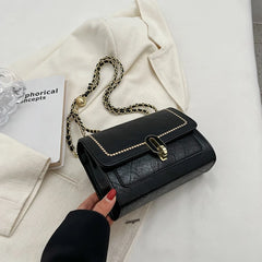 Women's Double Chain Crossbody Shoulder Bag Buckle Totes Purse Handbag