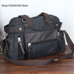 Retro Canvas Shoulder Bag England Style Messenger Bag Big Capacity