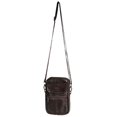 Man Waist Bag Crossbody Shoulder Multi-function Men Phone Large Capacity PU Leat