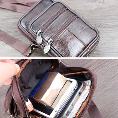 Man Waist Bag Crossbody Shoulder Multi-function Men Large Capacity PU Leather