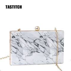 Marble Print Acrylic Bag Lady Single Room Messenger Bag