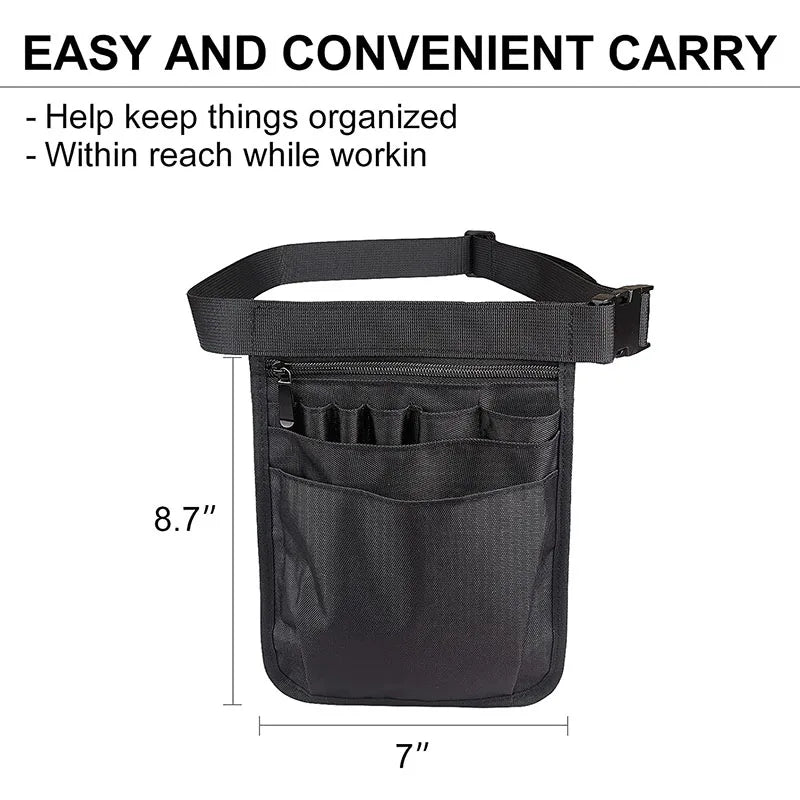 Multi-Compartment Nurse Fanny Pack Utility Waist Pack