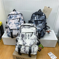 Graffiti Pattern High Capacity Backpack for Men and Women
