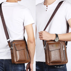 Men Bag PU Leather Messenger Shoulder Crossbody Bags For Male Small Casual Busin