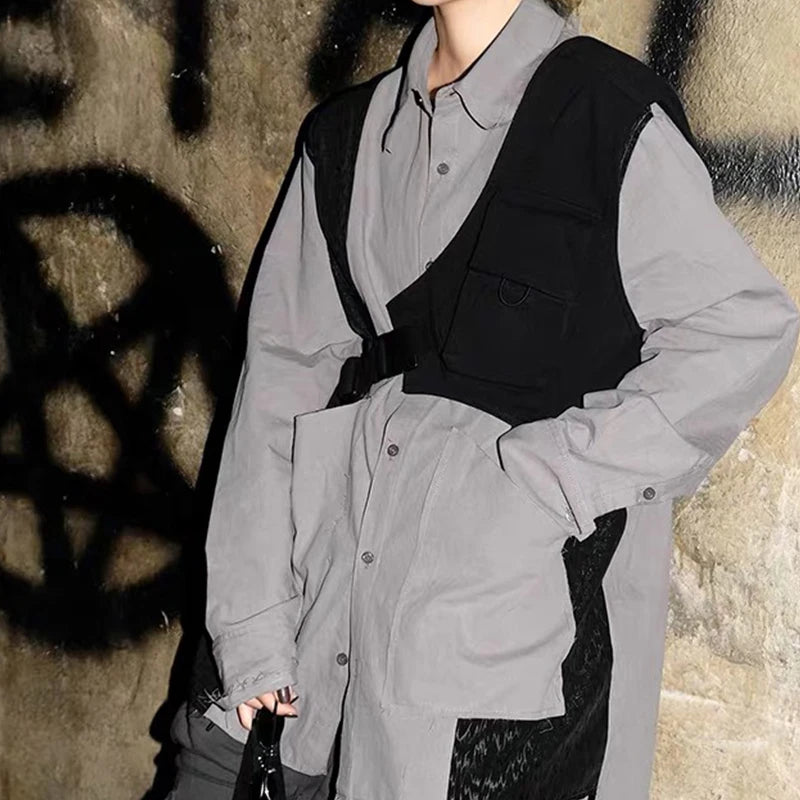 Men Chest Rig Bag Streetwear Tactical Vest Hip-Hop Crossbody Pack