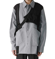 Men Chest Rig Bag Streetwear Tactical Vest Hip-Hop Crossbody Pack
