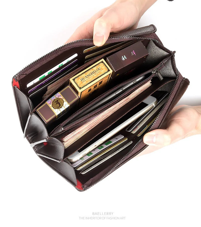 Men's Clutch Bag Large Capacity Wallet Multifunction Purse