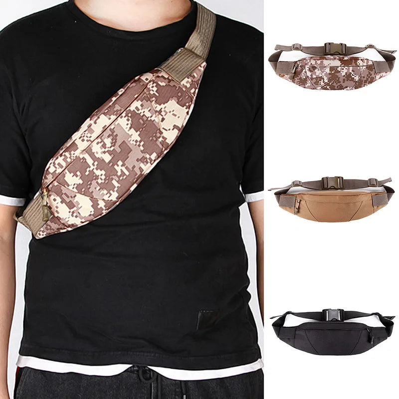 Men Fanny Pack Teenager Outdoor Sports Waist Bag Male Shoulder Bag