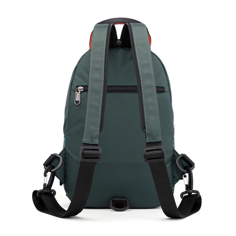 Men Nylon Shoulder Bag Small Daily Backpacks Travel Bag Boys Casual Chest Bags