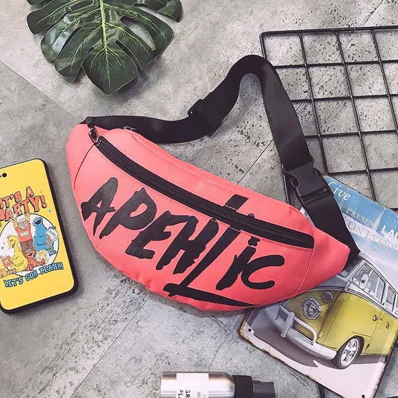 Hip Hop Waist Bag Fanny Pack Zip Belt Money Pouch