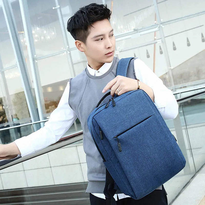 Men's USB Rechargeable Laptop Backpack Anti Theft Business Bag