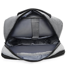 Men's Waterproof Casual Backpack USB Charging 14-Inch Large Capacity