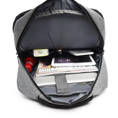 Men's Waterproof Casual Backpack USB Charging 14-Inch Large Capacity