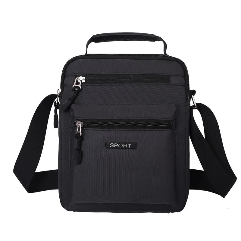 Men's Zipper Shoulder Bag Nylon Briefcase Messenger Bag