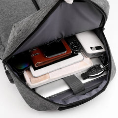 Men's Gray Business Backpack Laptop 13.3 Inch Urban Portable Bag