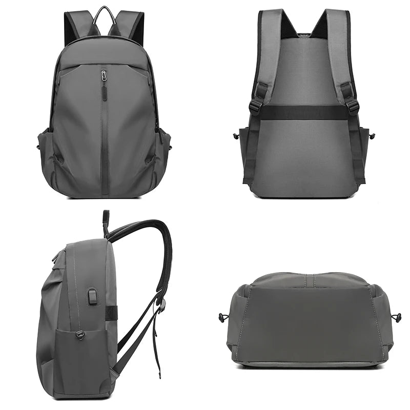 Men's Travel Bag High Backpack Charging Handbag Oxford Cloth Waterproof