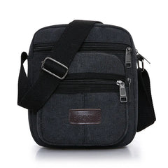 Men's Vertical Shoulder Bag Canvas Business Briefcase Crossbody Handbag