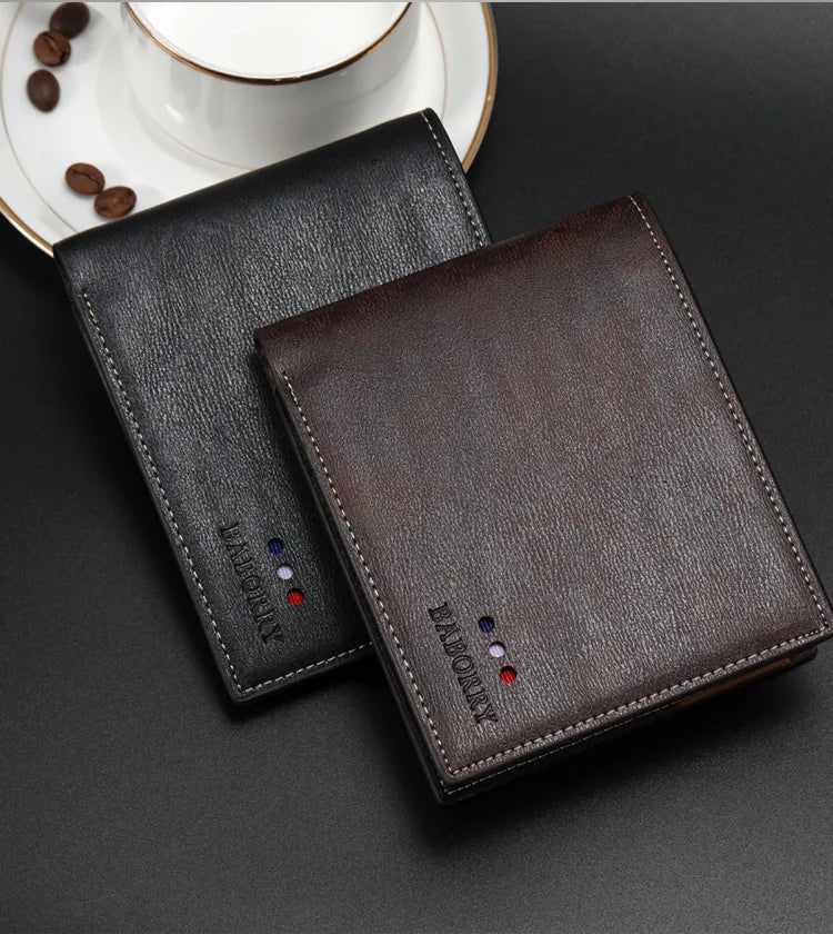 Men's Wallet Soft Leather Multi-function Short Wallet