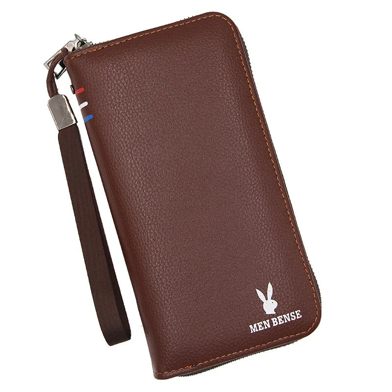 Men's Long Handbag Large Capacity Business Zipper Wallet