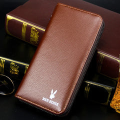 Men's Long Handbag Large Capacity Business Zipper Wallet