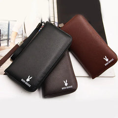 Men's Long Handbag Large Capacity Business Zipper Wallet