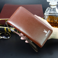 Men's Long Handbag Large Capacity Business Zipper Wallet