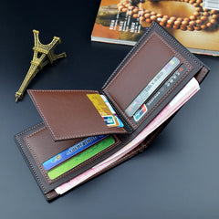 Men's Short Retro Thin Frosted Wallet Male Youth Large Capacity